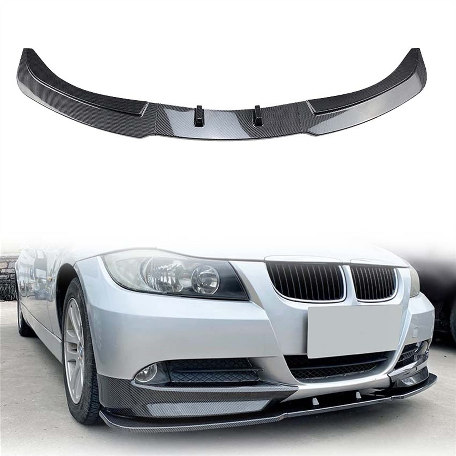 Spoiler avant pour BMW Série 3 E90 E91 2005-2008 : lèvre de pare-chocs pré-lifting - 6