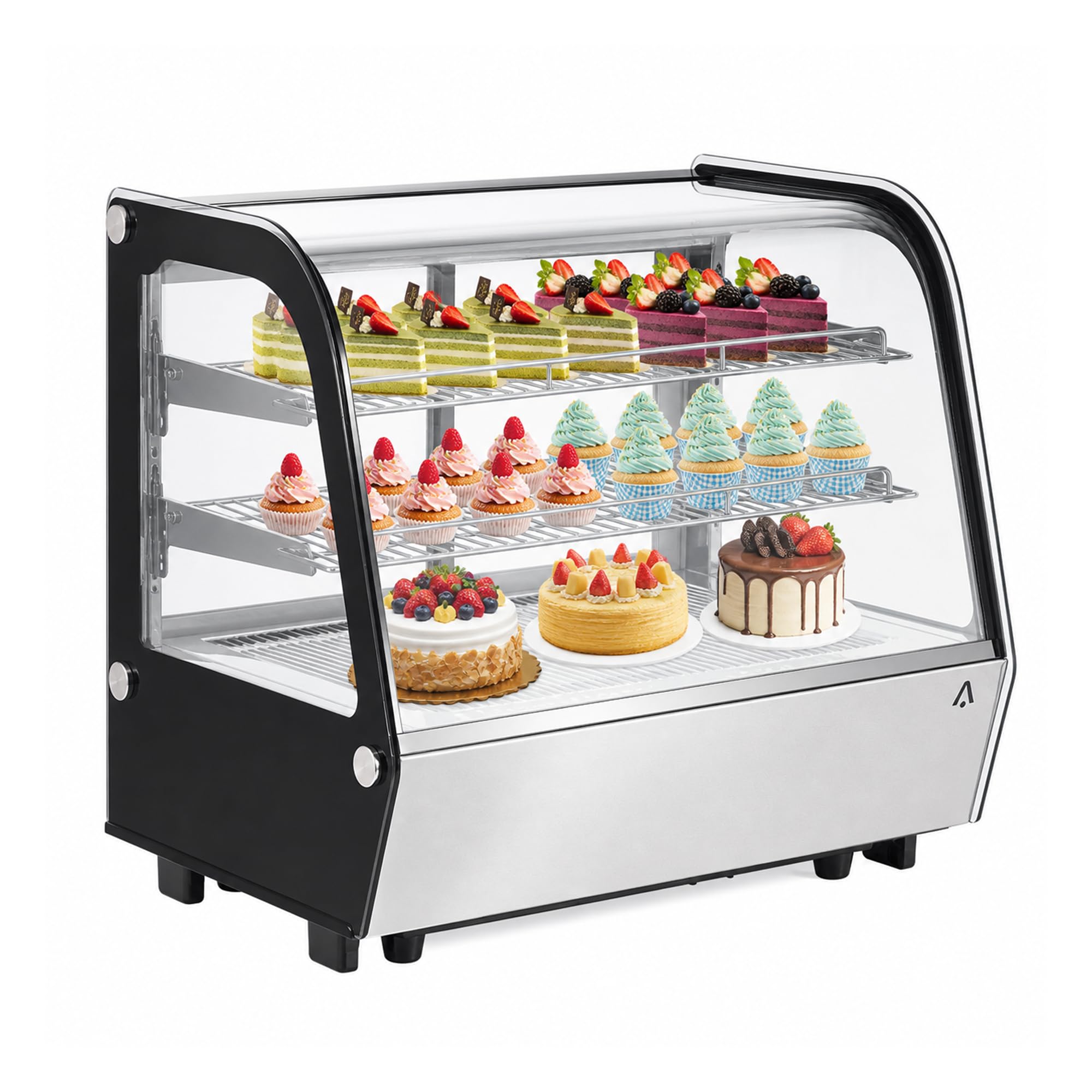 Garvee 4.2 Cu.Ft Refrigerated Display Case, Glass Door Cooler