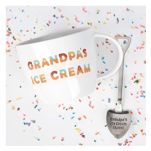 Oversized ice cream bowl with a shovel shaped spoon