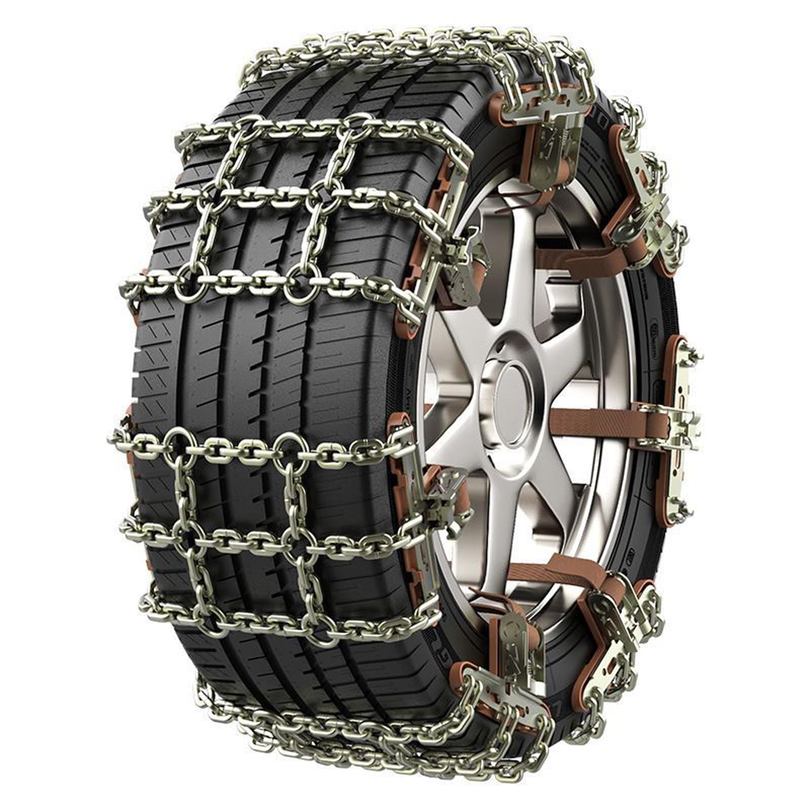 1/2 Pcs Cadenas Coche Nieve Cadenas de Nieve para Coche Universal Reusable Anti Snow Chains Instalación Rápida y Fácil Montaje Rápido Cadenas Nieve para la Mayoría de Automóvil SUV