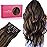 WENNALIFE Clip in Hair Extensions Real Human Hair, 16 Inch 120g 7pcs Dark Brown to Chestnut Brown Balayage Hair Extensions Clip In Human Hair Remy Real Human Hair Double Weft