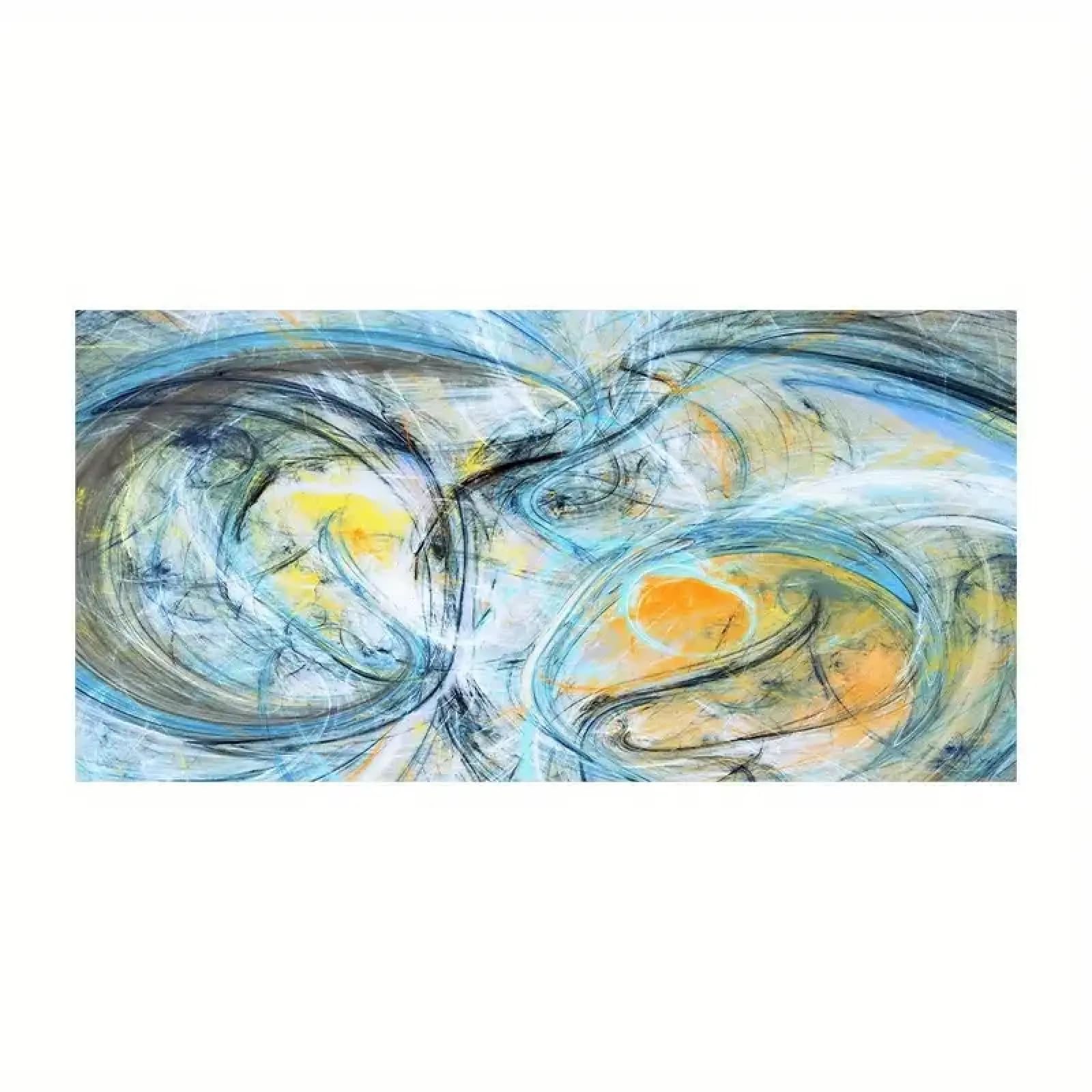 Impression sur toile abstraite salon moderne grand format 80x160 cm chic - 8