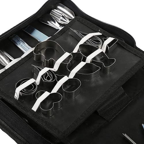 Miniatura 9 de Kit de herramientas de tallado de alimentos de 46 Uds. Frutas Vegetales Alimentos Peeling Cocina Culinaria Tallado Escultura Modelado Herramientas