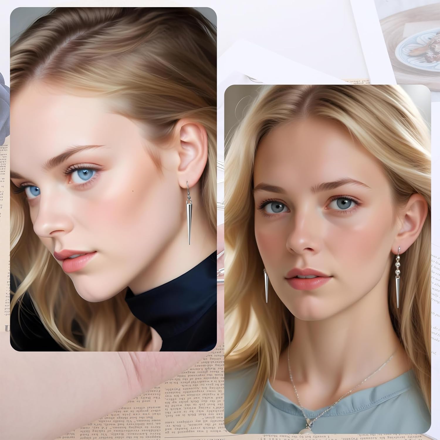 50Pcs Conoid Charms, Stainless Steel Spike Charms Antique Silver Tibetan Vintage Style Goth Charm Pendants Bulk for Jewelry Making Charm Women DIY Necklaces Bracelets Crafts - Image 3