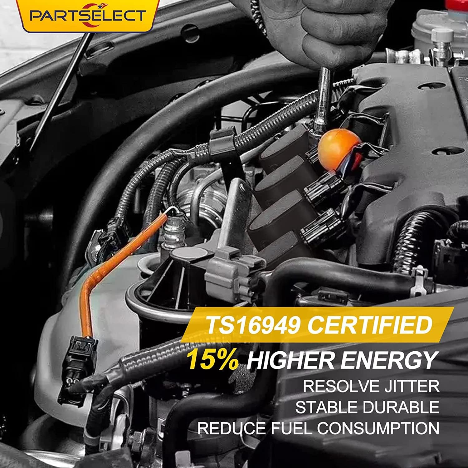 6PCS Ignition Coil Pack UF-553 DG520 Replacement for Ford Explorer for F150 Edge Fusion for Mustang Taurus for Lincoln MKS MKX MKT MKZ Mercury Sable 3.5L 3.7L V6