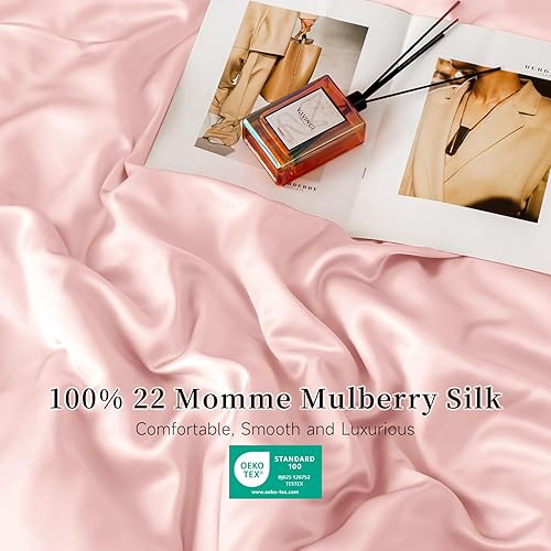 Miniatura 2 de THXSILK Funda de edredón de seda de 22 momme, 1 pieza, 100% seda de morera de grado superior, funda de edredón de seda con cremallera (tamaño Queen,