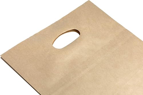 Miniatura 2 de PTP BAGS - Bolsas naturales y blancas de papel de estraza 11x 6x 11pulgadas bolsas para servicio de alimentos