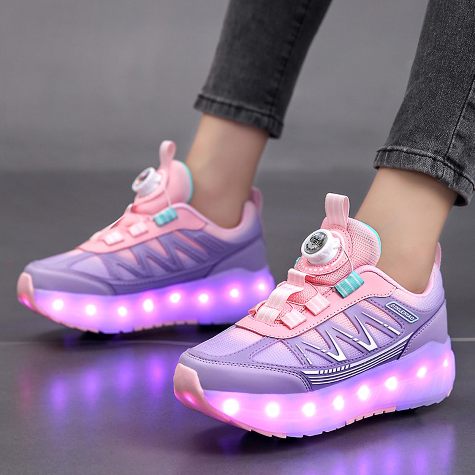 Zapatillas con Ruedas,Zapatillas Ruedas para NiñA NiñO,Zapatillas Patines,Zapatos con Ruedas para NiñOs,Zapatos con 4 Ruedas,Zapatillas con Luces LED,Multifuncionales