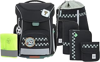 LÄSSIG 7-teiliges Schulranzen Set Kinder/School Set Slim Unique