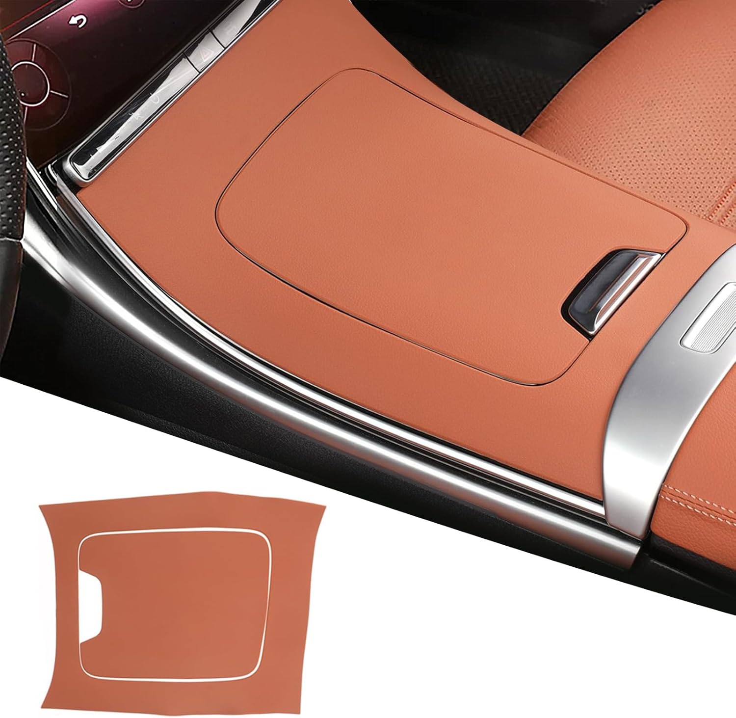 Silicone Car Center Console Gear Shift Panel Protective Sticker Cover, for Mercedes-Benz GLC300 GLC300e GLC260 GLC43 X254 AMG 2023-2025 Interior Accessories, Washable Wrap Decoration Cover
