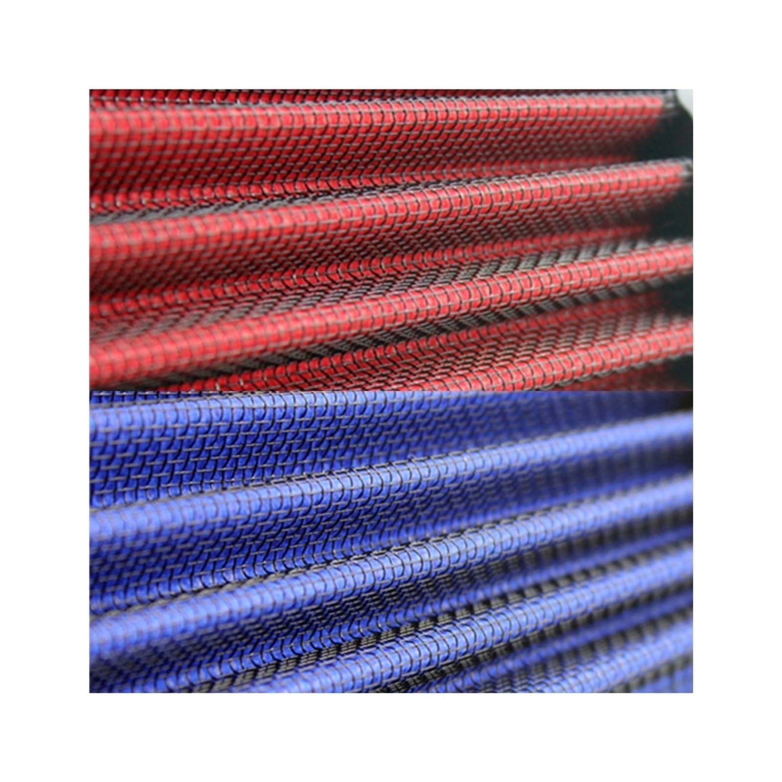 Filtr powietrza silnika 115 mm 4,5-calowy uniwersalny filtr powietrza o wysokim przepływie, czerwony, niebieski, wlotu zimnego, pasujący do silnika samochodu(Blue)