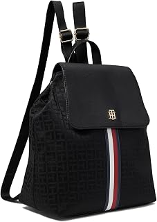 Ruby II Flap Backpack w/Hangoff-Square Monogram Jacquard Black Tonal One Size