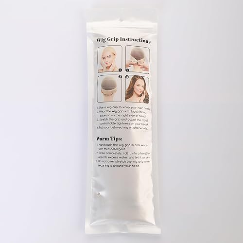 Miniatura 8 de Dreamlover Wig Grip Bands, Headband for Keeping Wigs in Place, Tan, 2 Pieces Beige Bronceado