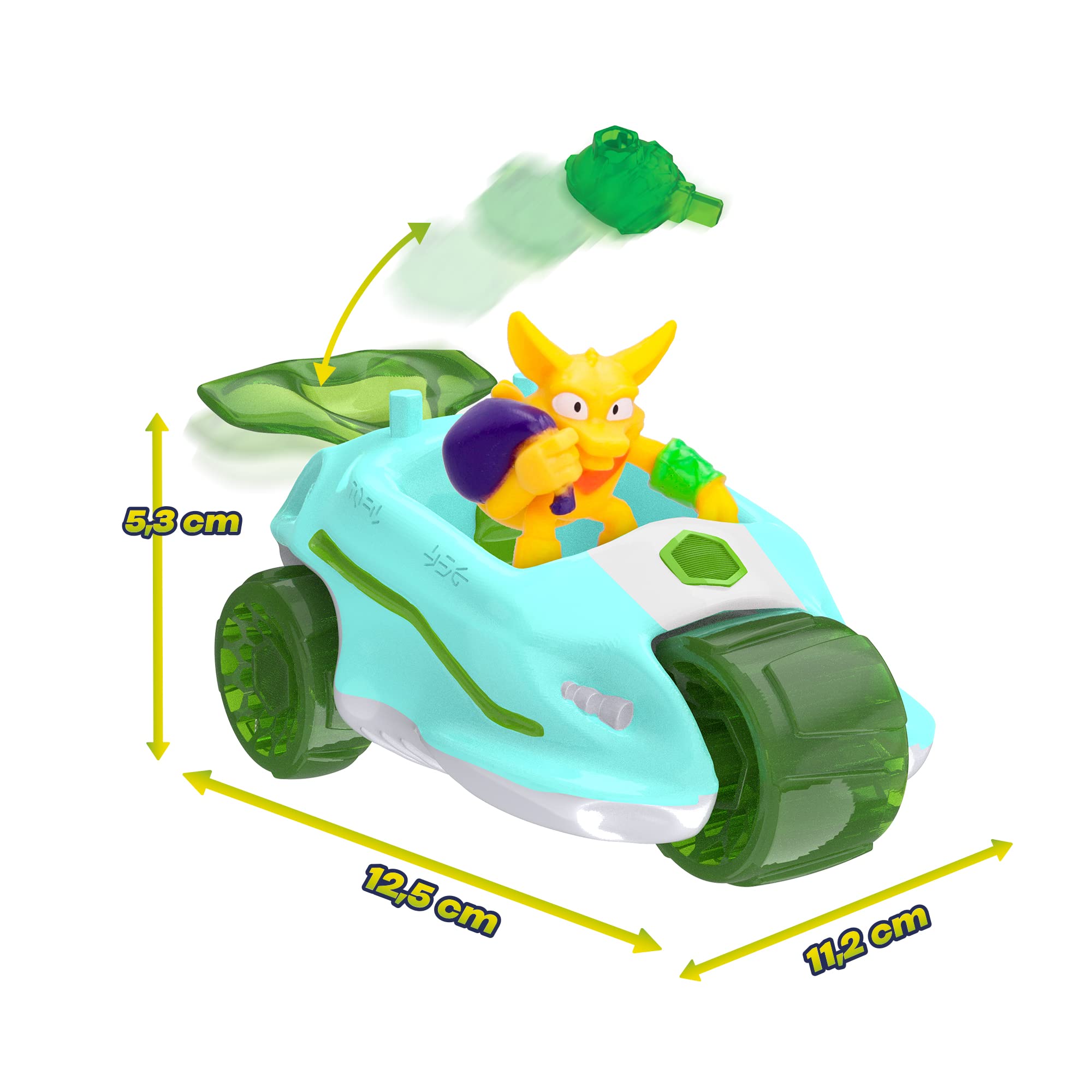 METAZELLS Catapult-Trike Blue + Figure Character Robbin S1 + 1 Card, Vehicle That Shoots an Explosive Acorn - Image 2