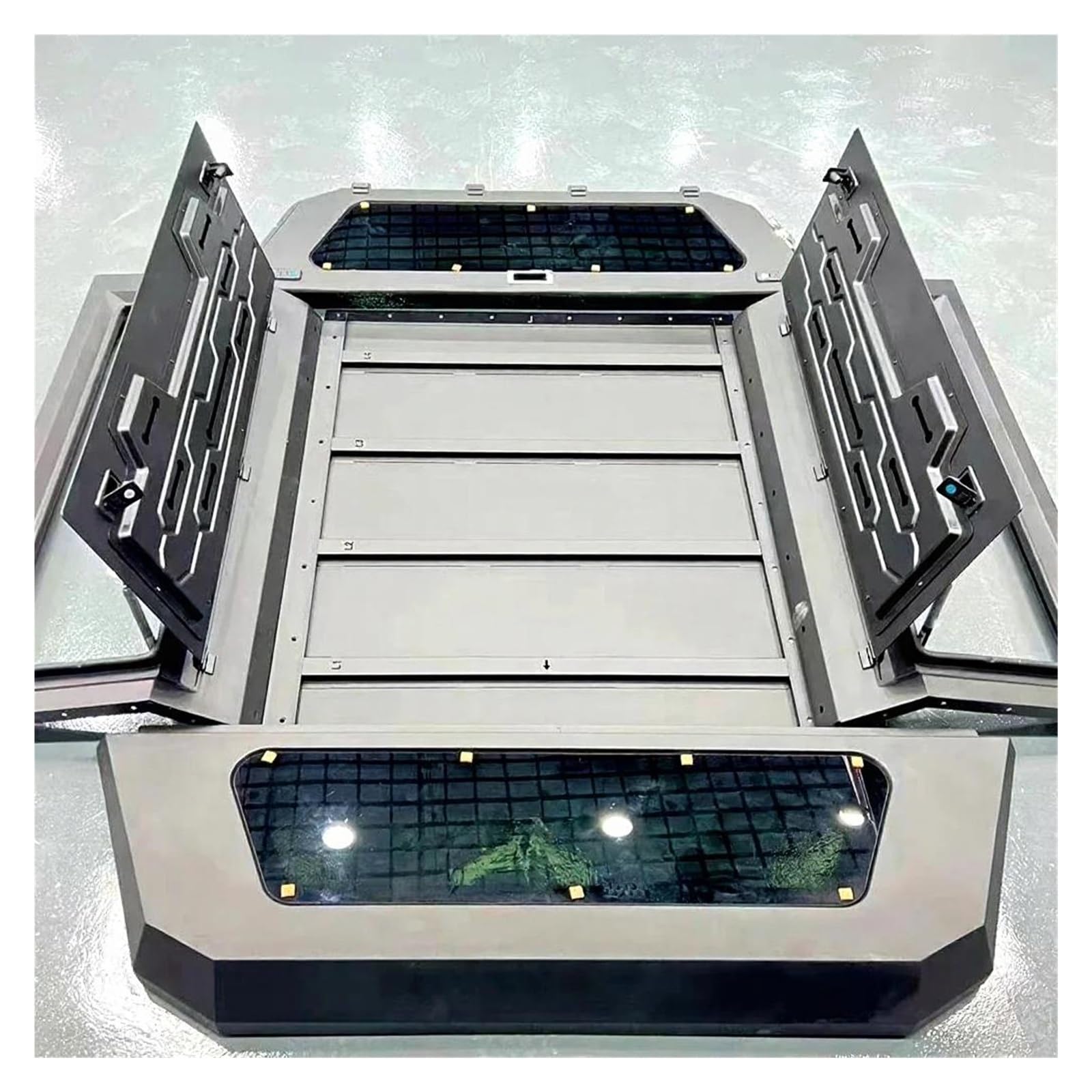 Lightweight Aluminium Canopy Hardtop Truck Topper Camper Compatible with Ford F150 Canopy Raptor Ranger Tundra & Hilux Tacoma pickup truck bed