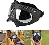 NAMSAN Dog Sunglasses UV Waterproof Windproof Adjustable Fashion Dog Glasses for Medium Large Dogs Black