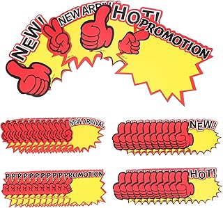 Gogogmee 200pcs Promotional Card Accessories for Retail Tag Fundraising Sales Label Grand Opening Banner Clothing Rack Shelf Useful Price Lables Supplies Child Fruit PVC Price Tag