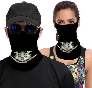 Connecticut State U.S Face Mask Balaclava Ear Loops Gaiter Ski Masks Windproof Hood Long Neck Cover