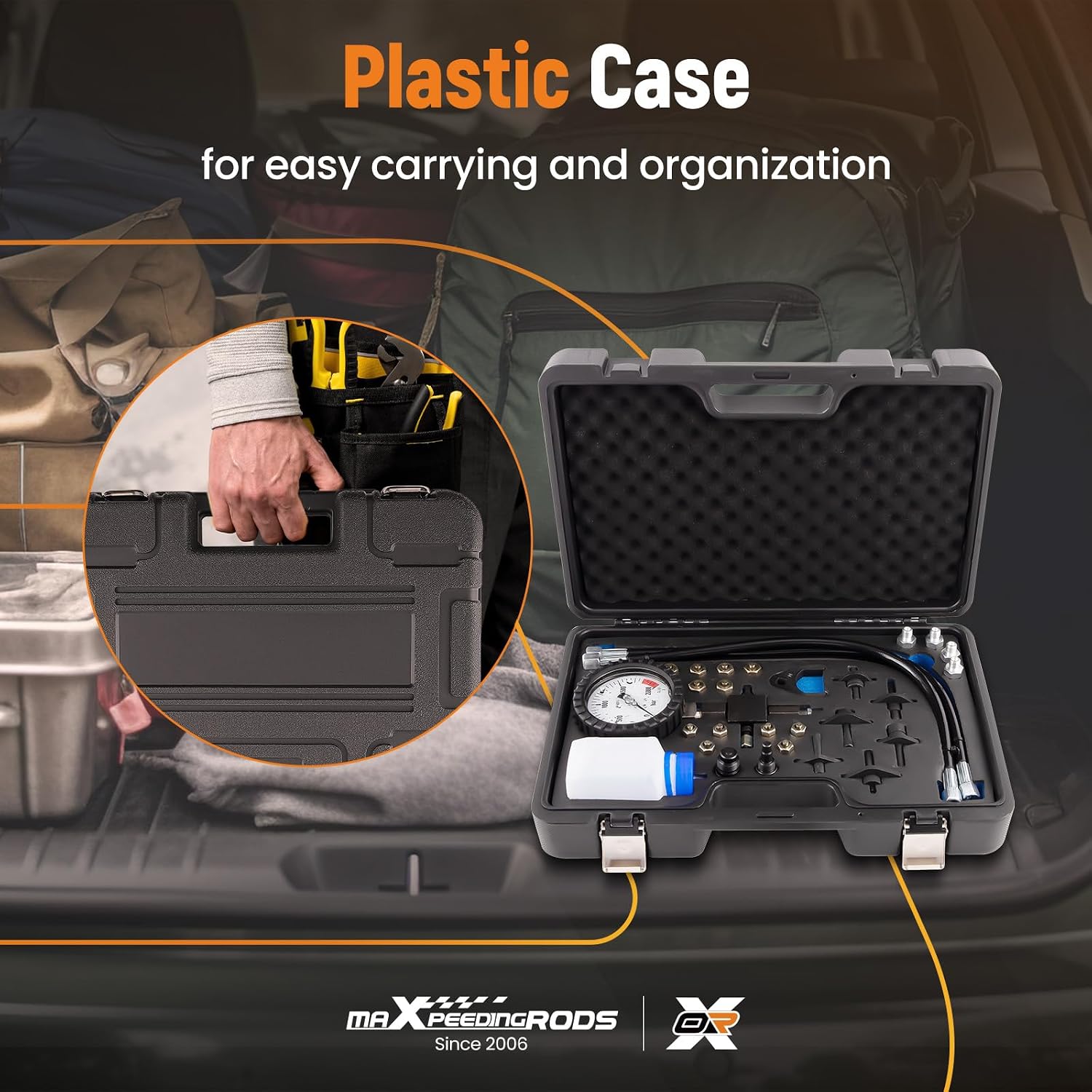 maXpeedingrods Common Rail Diesel High Pressure Tester Kit 2000 Bar, with Injector Pipe Blanks
