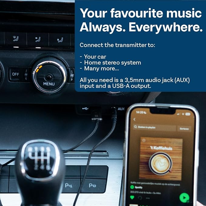 MMOBIEL Adaptador Bluetooth AUX USB con Micrófono para Auto miniatura 5