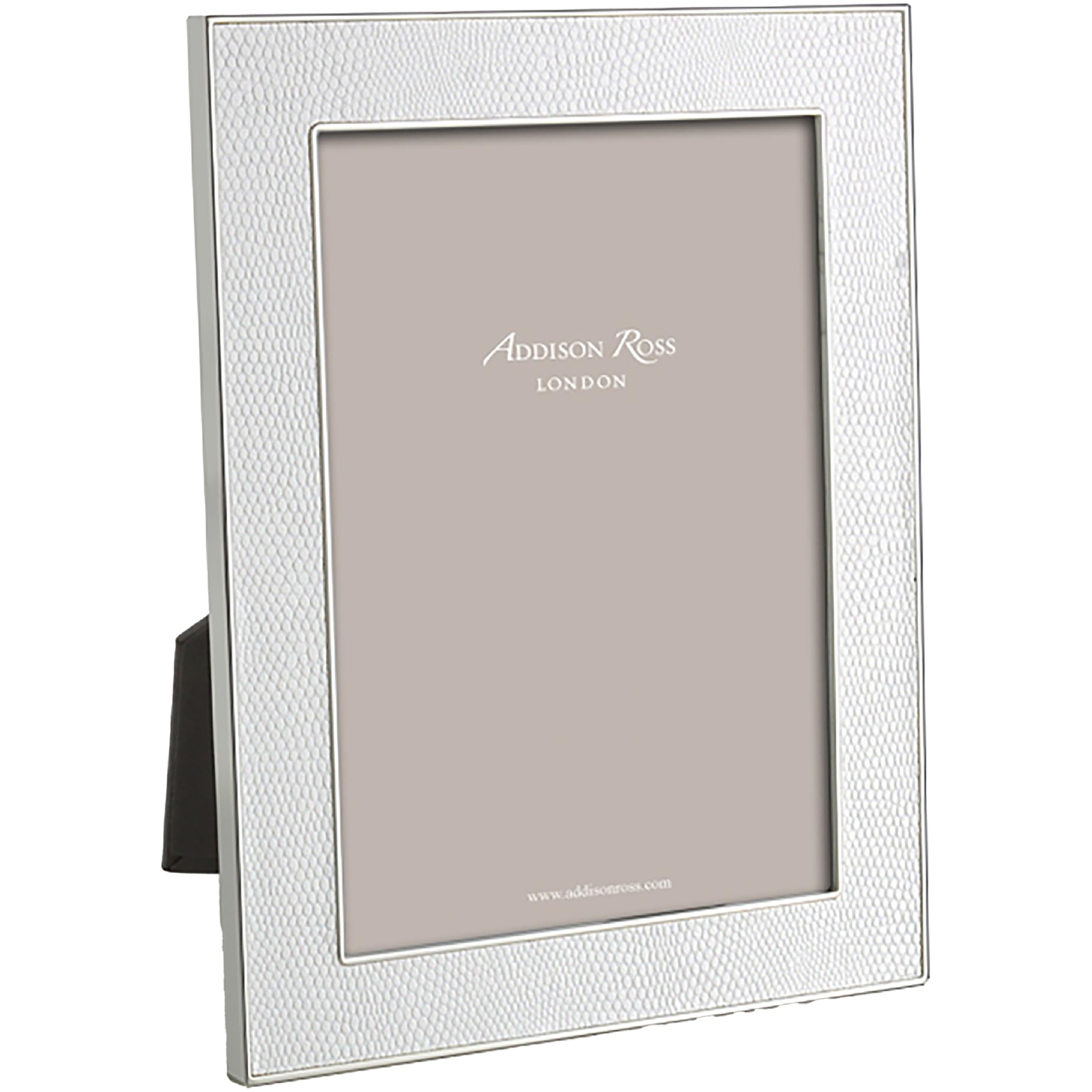 Addison Ross Photo Frame 5x7cm - Portrait or Landscape Display - Ideal Picture Frames for Gifting - Gift for Weddings, Birthday, Anniversary - Modern Design - Faux Shagreen White Snake - 24mm