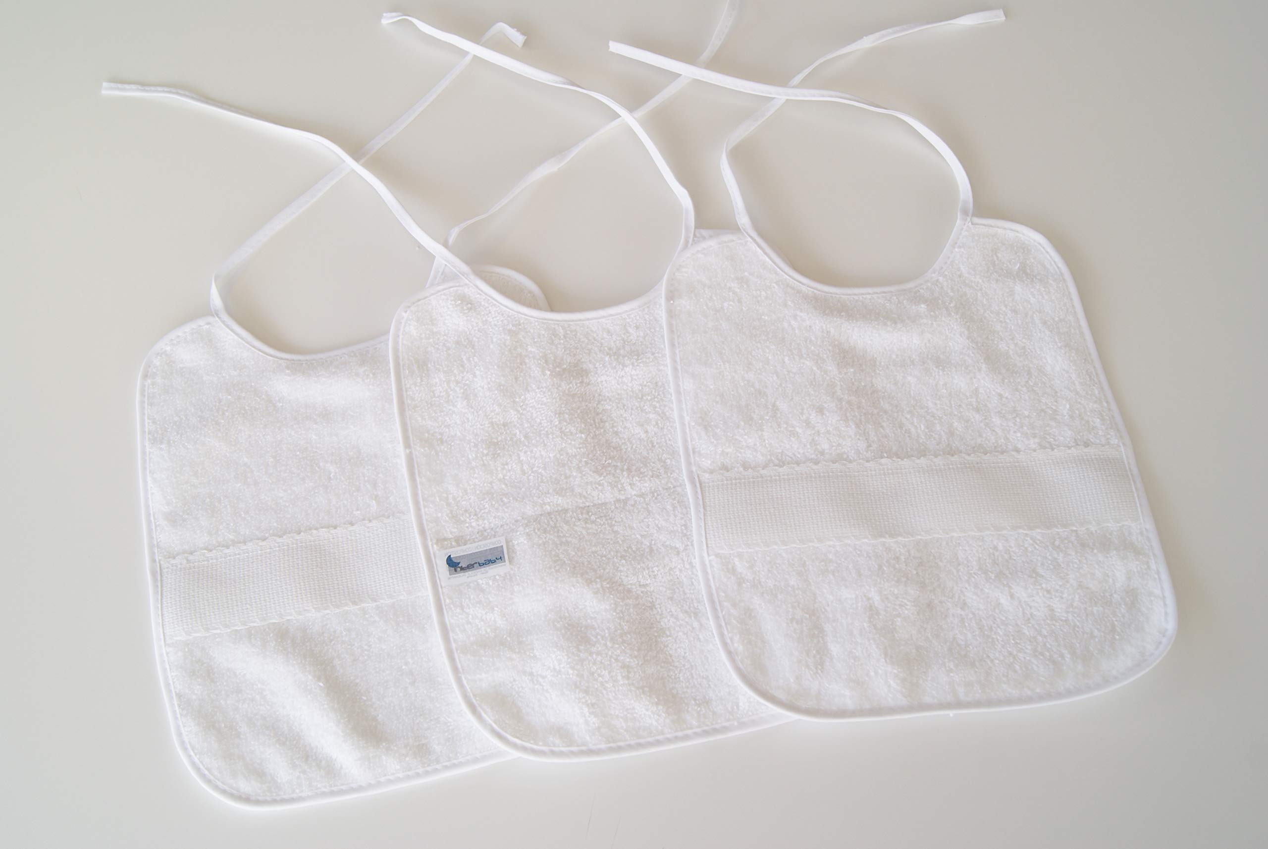 Interbaby 00042 - Pack de 12 baberos de punto de cruz 20x25, unisex