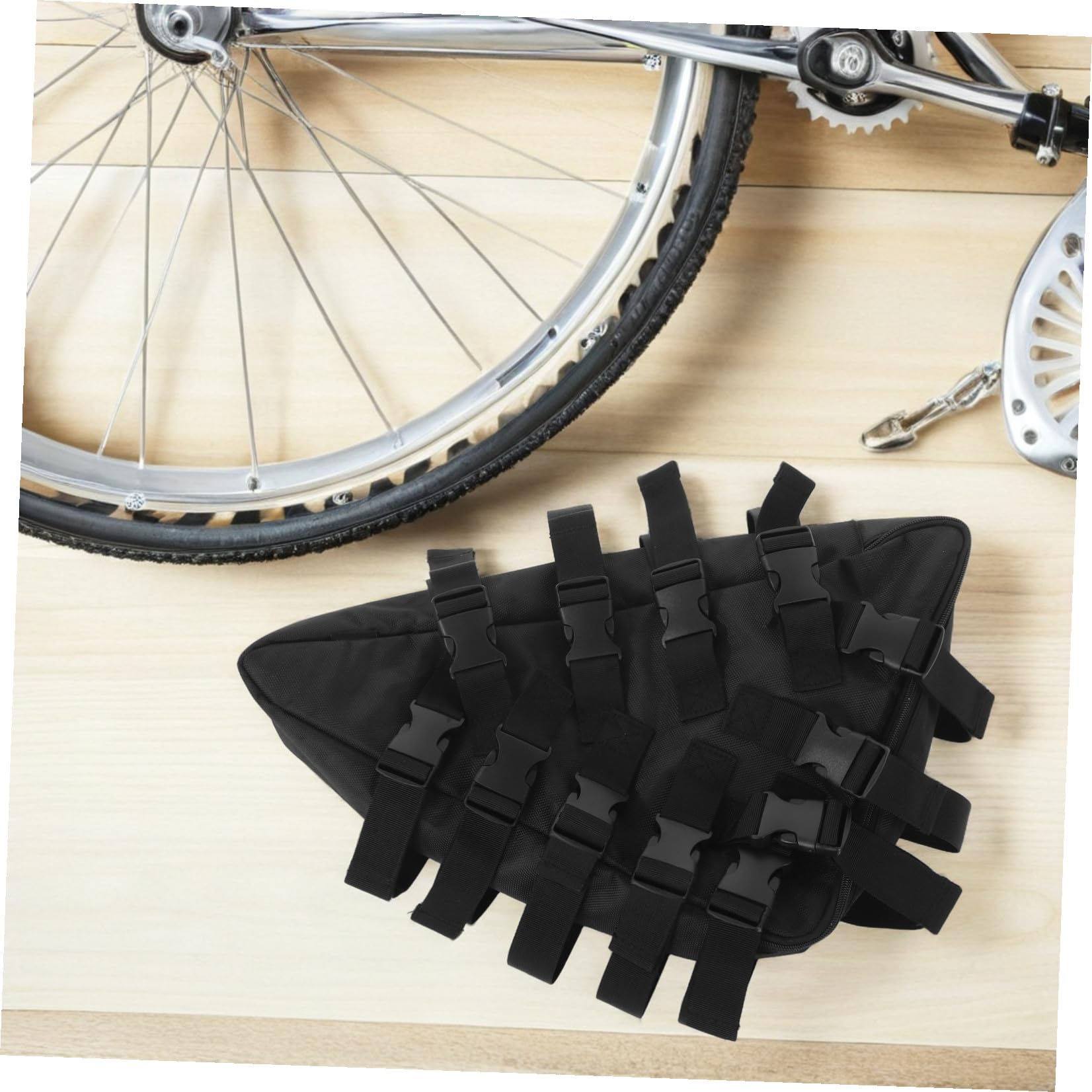 UPKOCH Bolsa Triangular Pequeña y Resistente para Bicicleta de y Carretera de Tela Oxford, Adecuado para Viajes y Almacenamiento Seguro