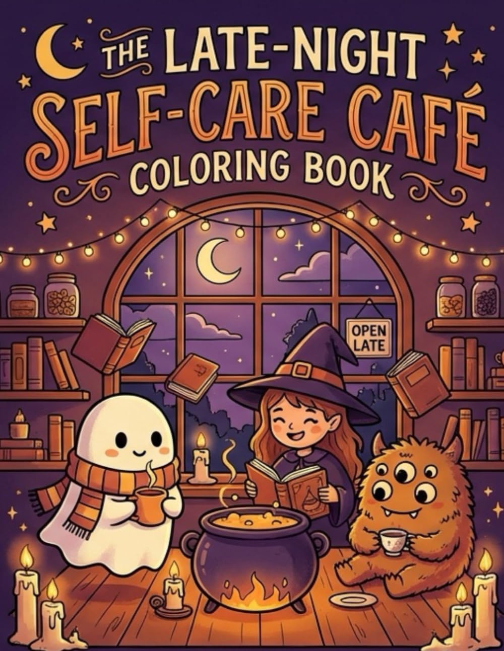 The Late-Night Self-Care Café: Where Lonely Monsters Find Comfort: A Pastel Goth Coloring Journey for Gentle Souls