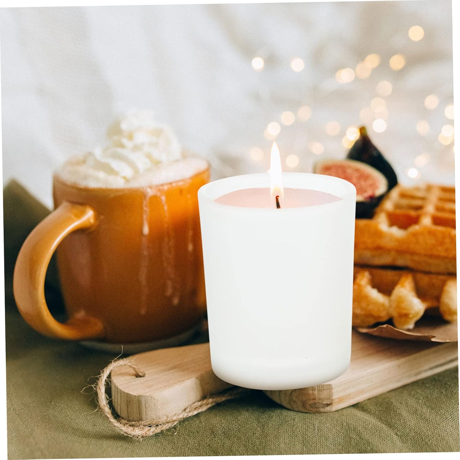 Beatifufu 22pcs Candle Jars Lids Scented Candle Containers for Frosted for Home Decor Yoga and Relaxation