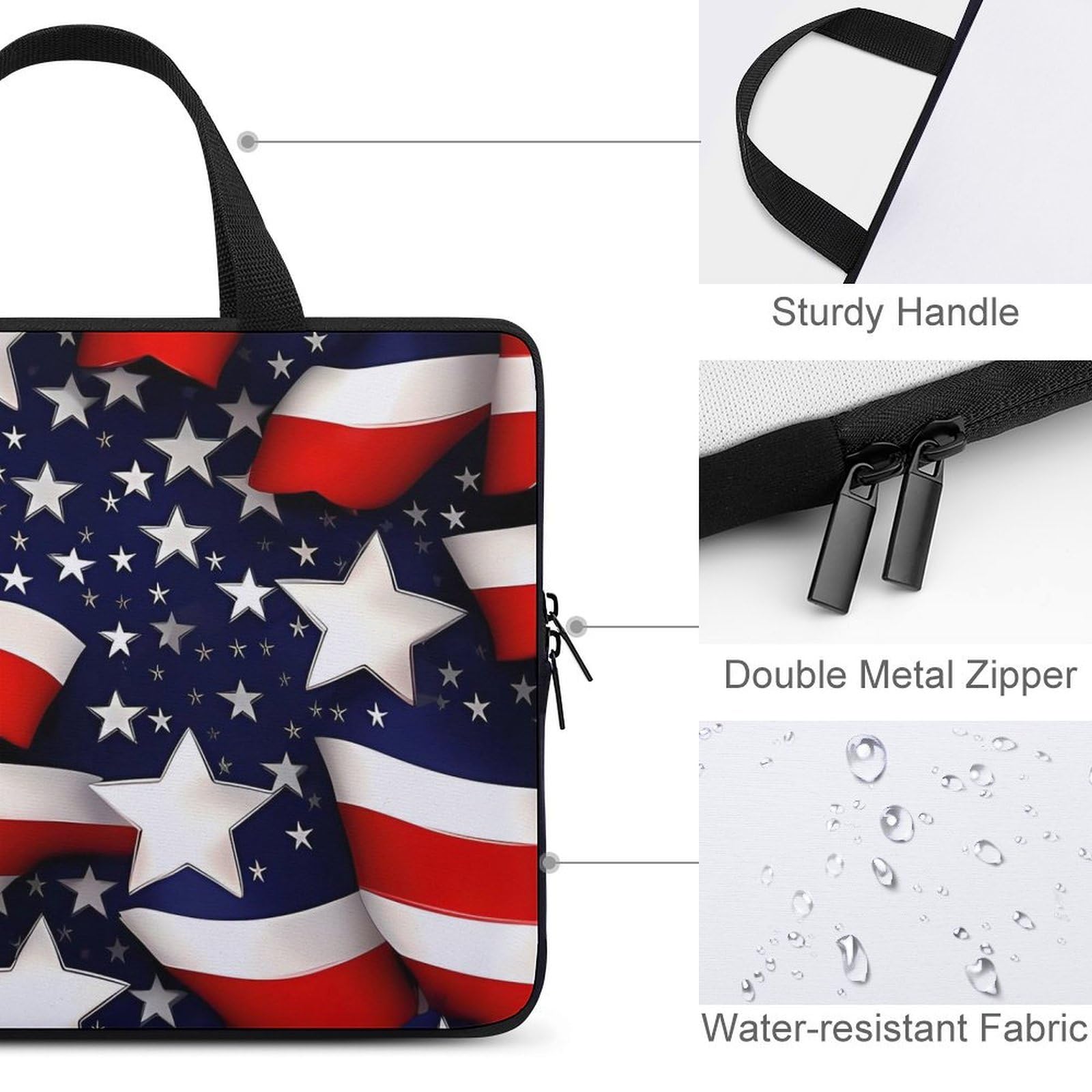 Custodia per laptop da 17", ultra sottile, leggera e impermeabile, in neoprene resistente, con cinghia da polso