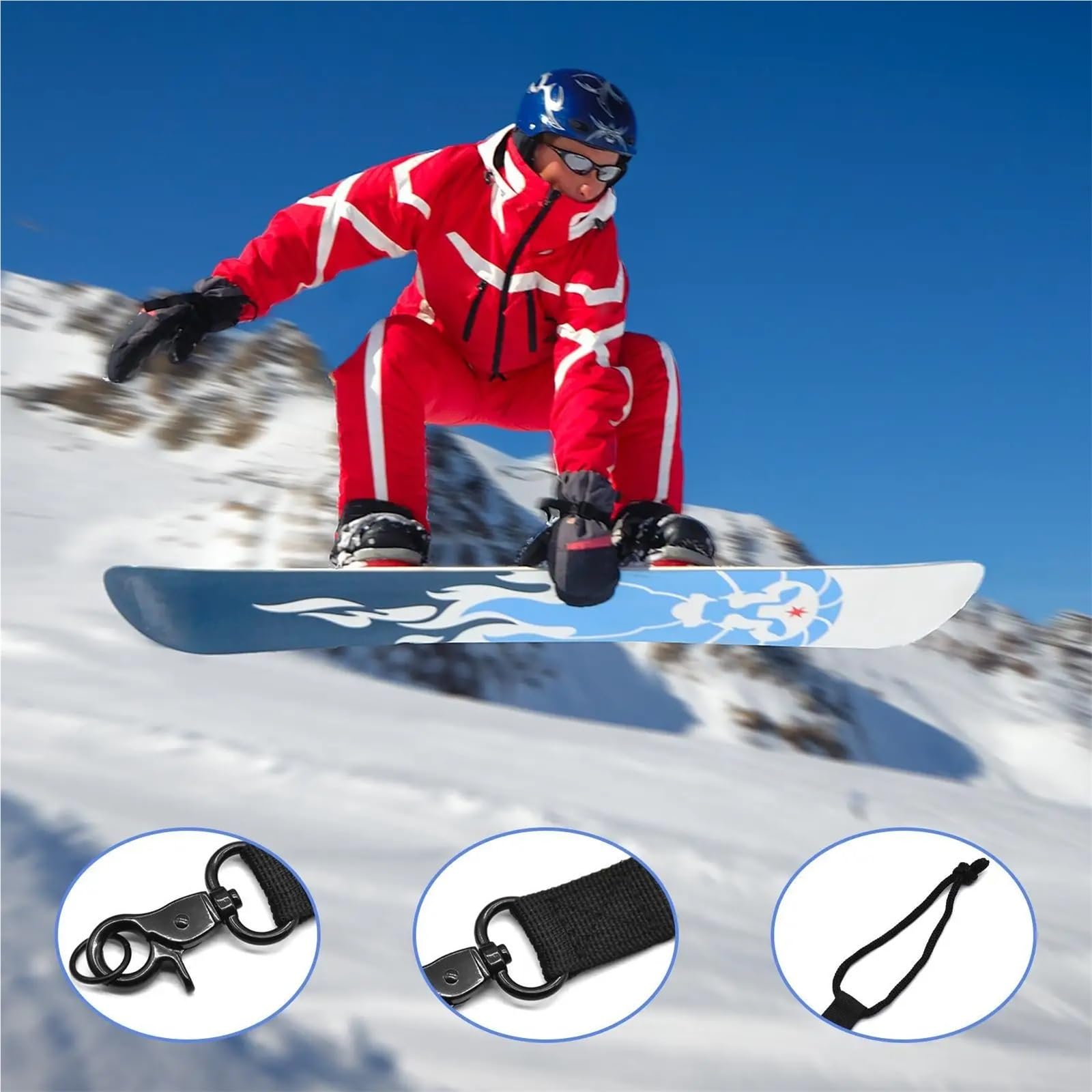 8pcs Snowboard Guinzagli Cinghia Sci Binding Cavo di Sicurezza Sostituzione Anti-Perso Cintura di Sicurezza Per Snowboard