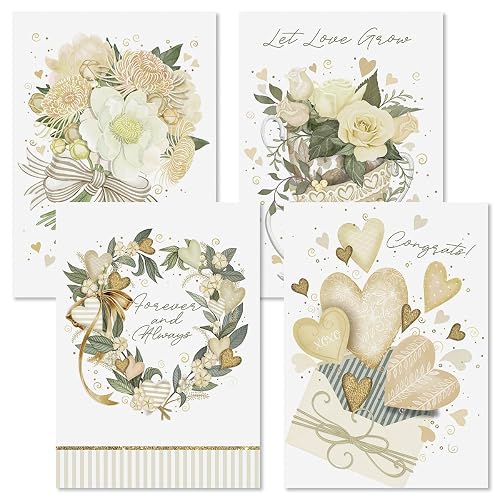 Current Wedding Stripes Congratulations Bride & Groom Greeting Cards by