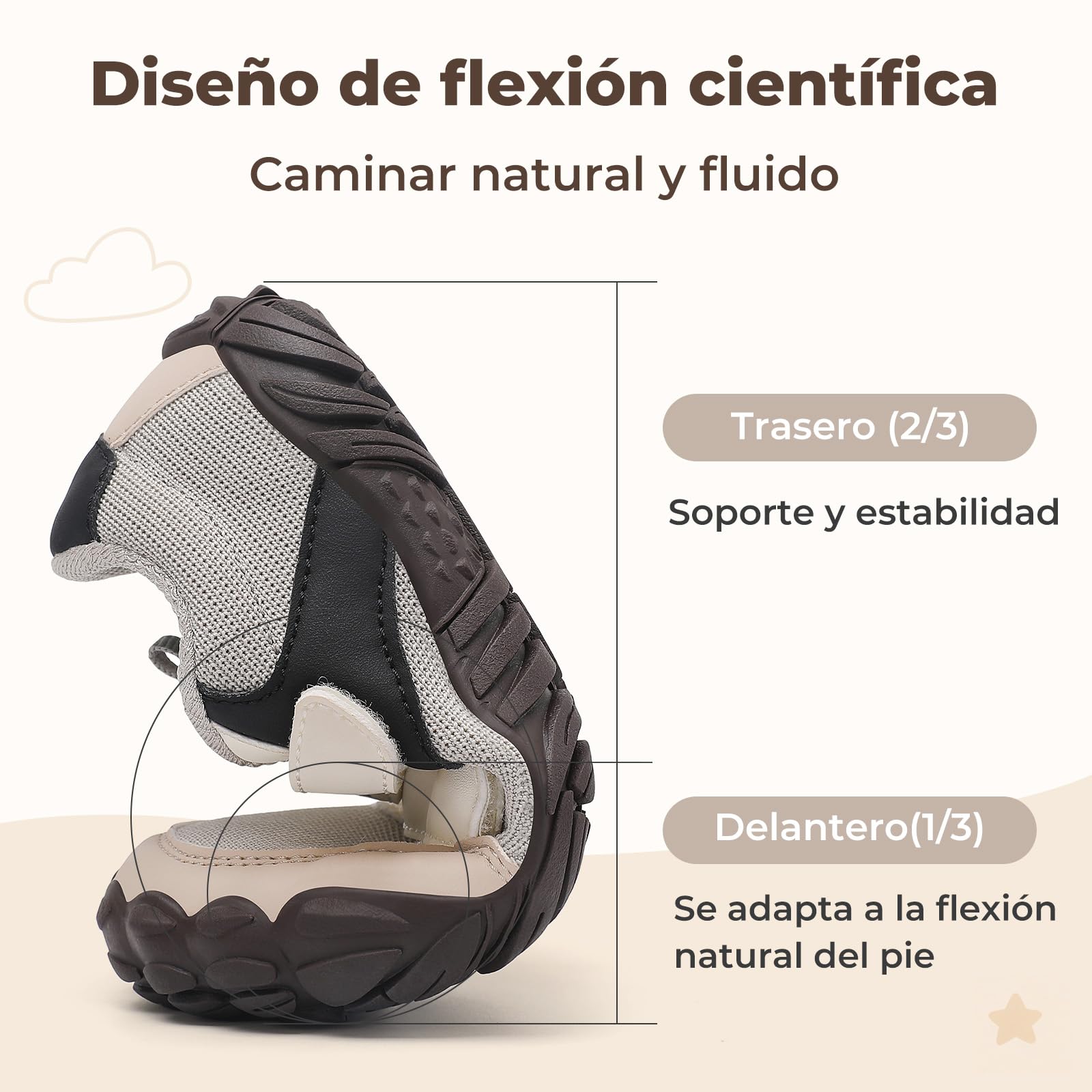 SAGUARO Zapatillas Barefoot Niños,Sneakers Minimalista Suaves y Ligeras con Puntera Ancha para Exterior Interior,Gr.25-36