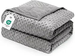 Wemore Cobertor ponderado de bolinhas para adultos Queen Size 6,8 kg, cobertor pesado macio e aconchegante para alívio do estresse e promoção do sono, cobertor respirável para todas as estações com