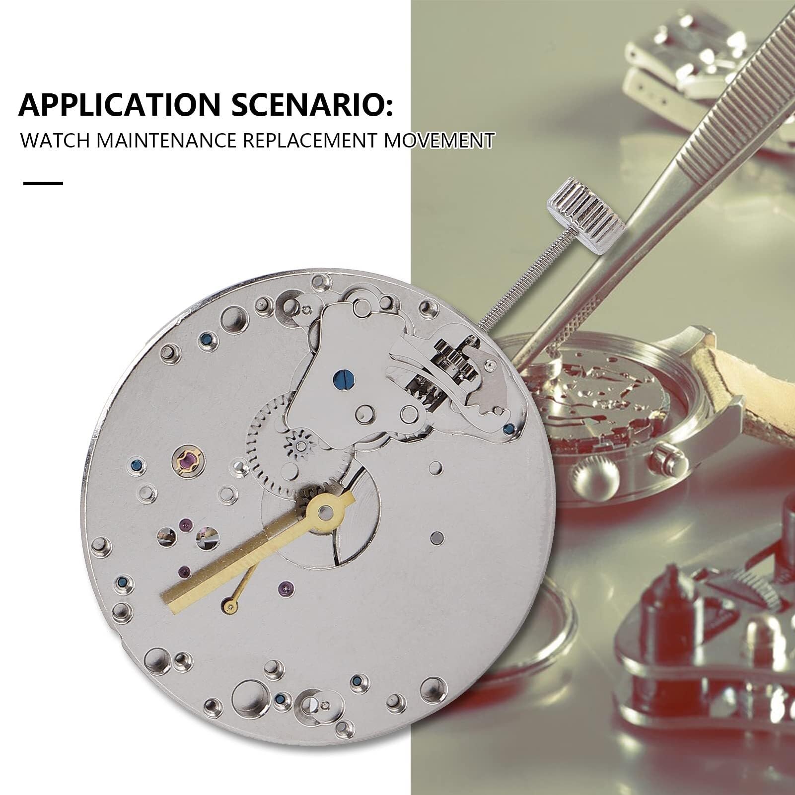 Pieza De Repuesto De Movimiento De Reloj Mecánico ST3600 para Mantenimiento De Relojes, Juego Completo con Equipo Y Accesorios Herramientas de relojero