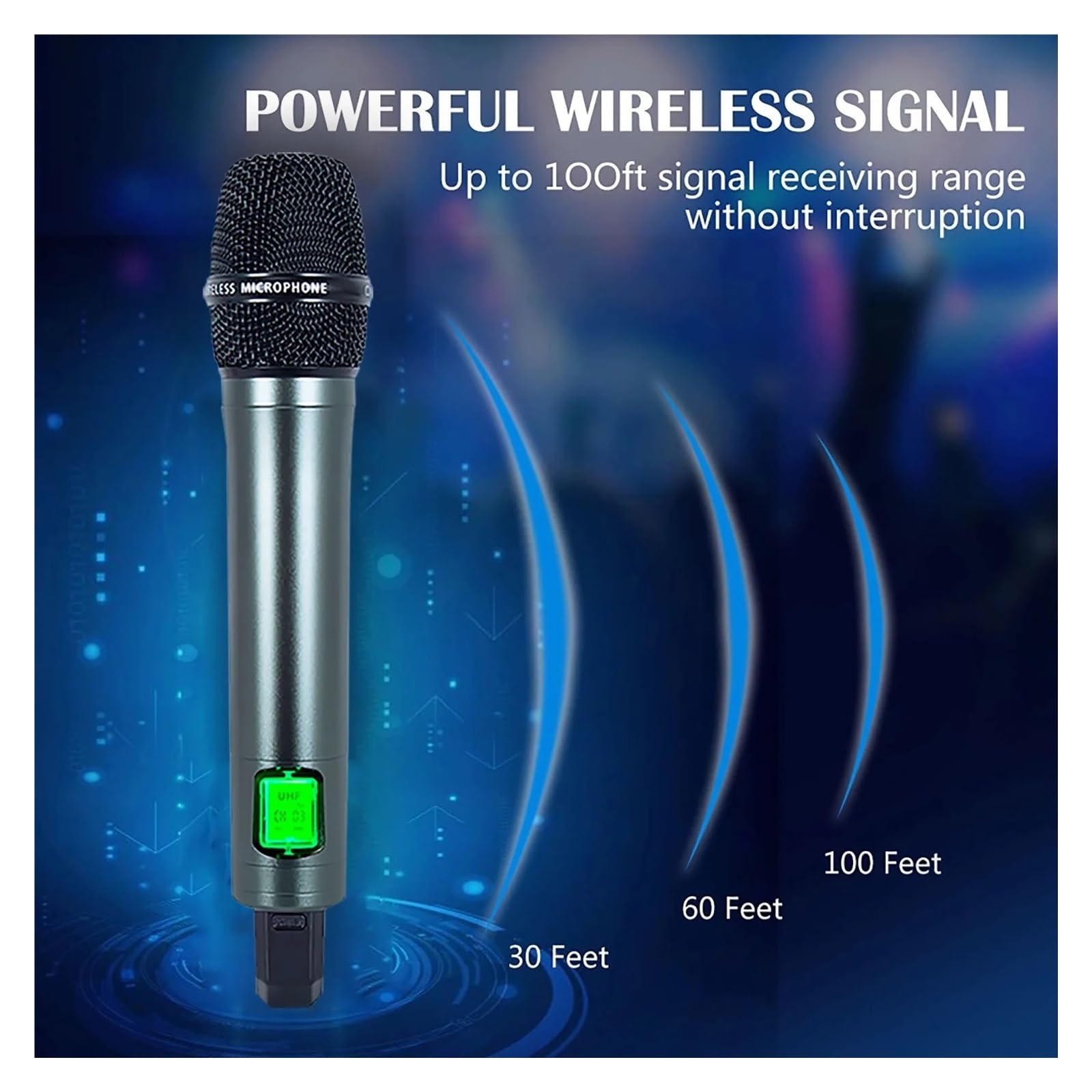 Micrófono Dinámico Inalámbrico For Exteriores, Tarjeta De Sonido For Cantar En Casa, Equipo Transmisión Vivo, Audio Profesional For Karaoke Compatibilidad Universal(Normal Receiver 2mic)