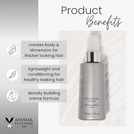 Kenra Platinum Thickening Glaze | Volumizing Styler | يضيف الامتلاء والجسم | تكييف خفيف الوزن | بناء الكثافة للأنماط السميكة والصحية | جميع أنواع الشعر