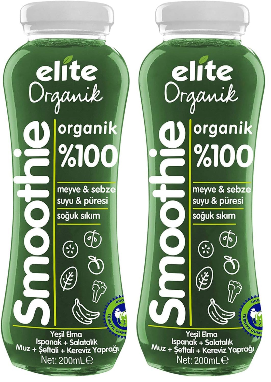 Elite organic Smoothie Yeşil 200 ml (2 paketi)