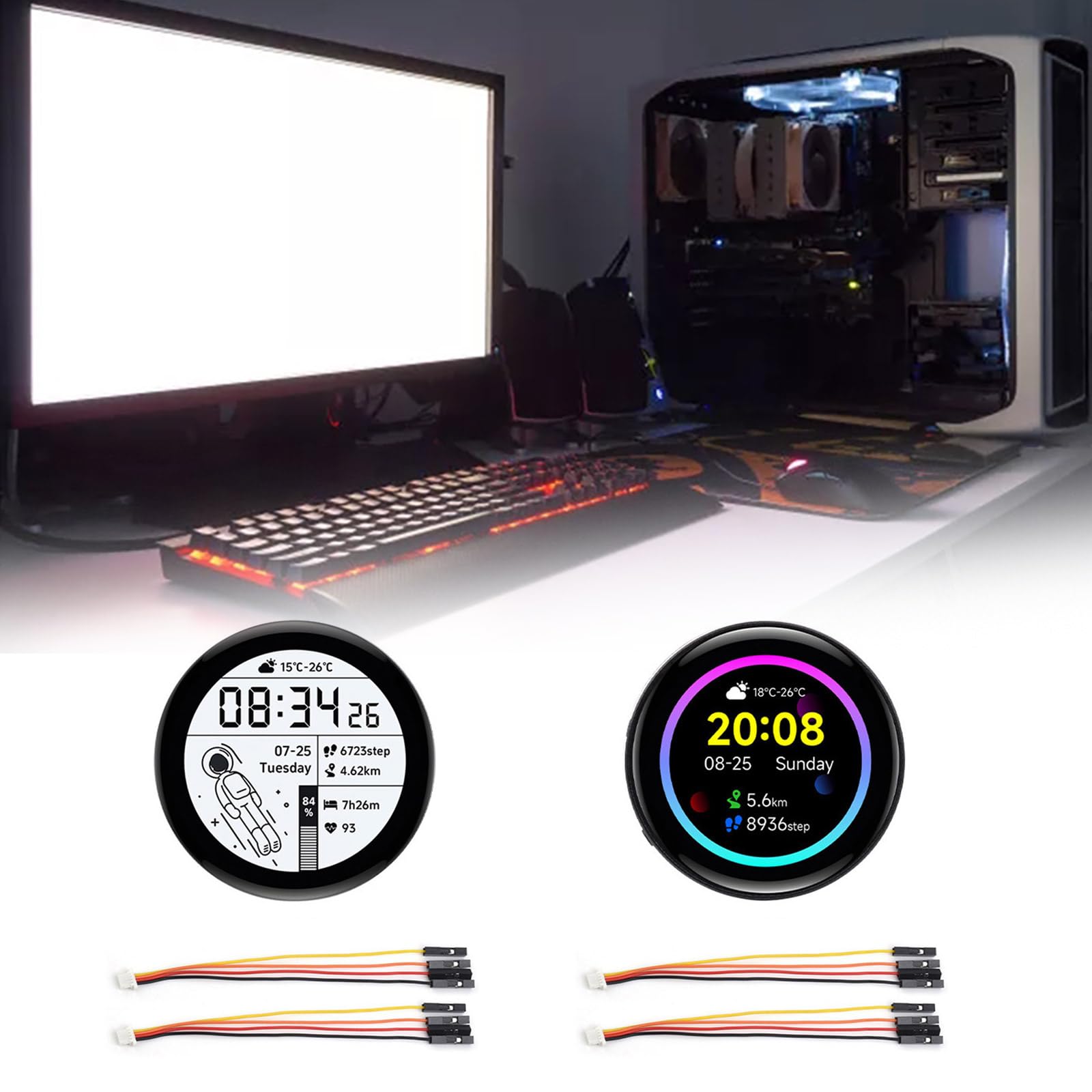 Płyta rozwojowa RP2350 1,43 cala 466 x 466 AMOLED ekran dotykowy i karta mikroed USB typu C programowalna płyta sterująca