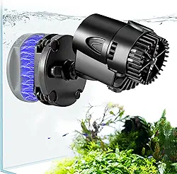 AQQA Bomba Wave Maker, Bomba De Circulação De Aquário 530Gph Bomba Motorizada Submersível Rotativa De 360 Graus Com Base De Sucção Magnética Para Aquários Marinhos E De Água Doce (3W)