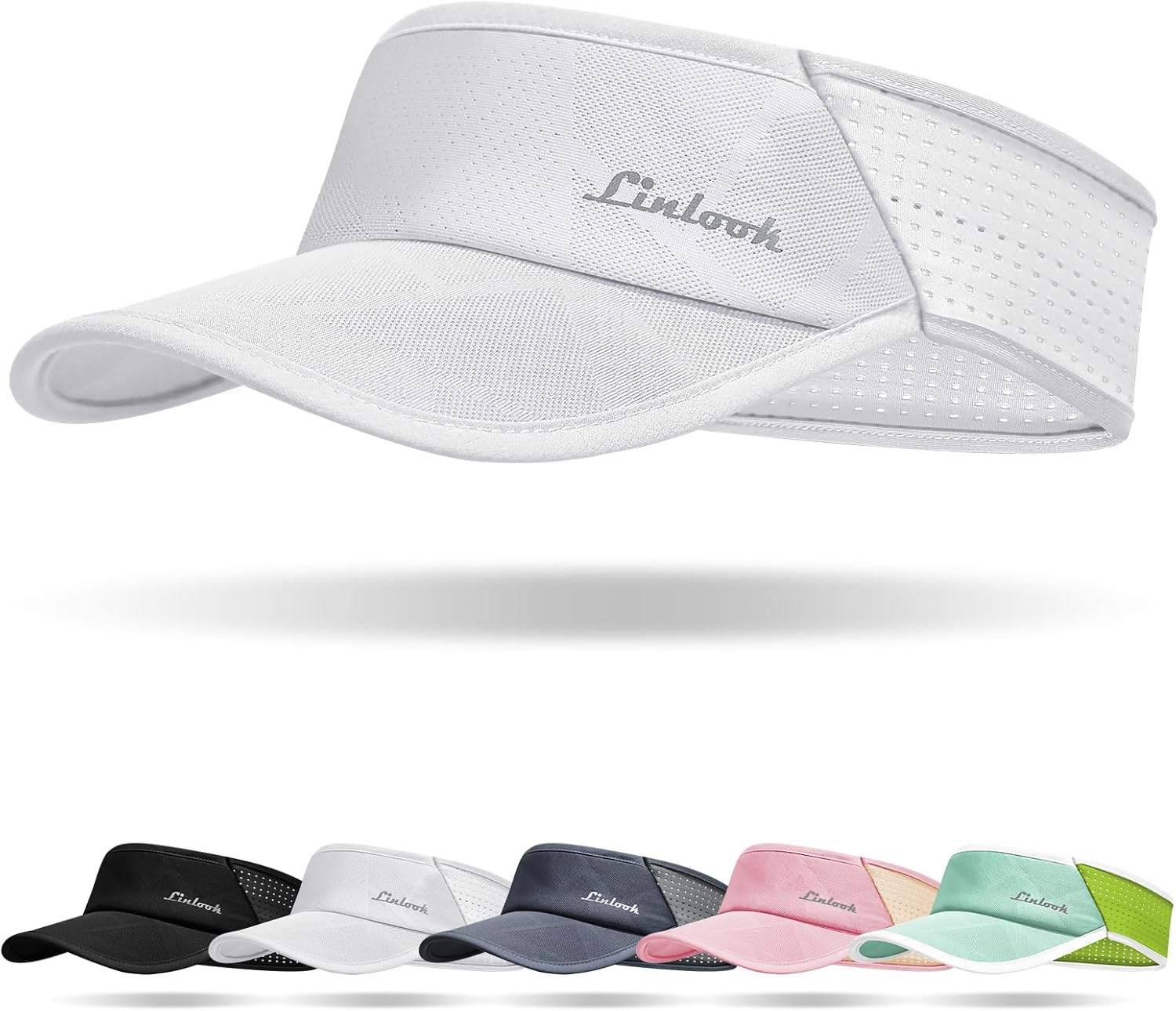 Sports Sun Visor for Men & Women Breathable Mesh, Stretchy Foldable Cooling Visor Hat for Running, Golf, Tennis, Hiking