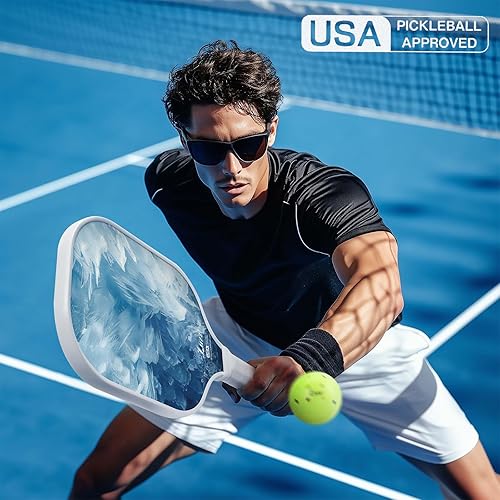 Miniatura 8 de LUZZ Pickleball Paddles, T700 Carbon Fiber Pickleball Paddle Sandblasted Surface with Honeycomb Core Pickle Ball Rackets for Beginners Increased