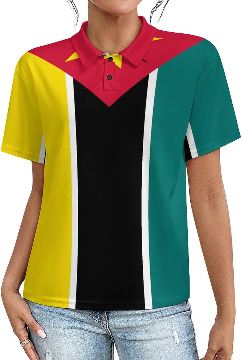 Polo Athletic Shirts for Women Button Down Short Sleeve Tops Quick Dry Resistant Moisture Wicking Golf Polo