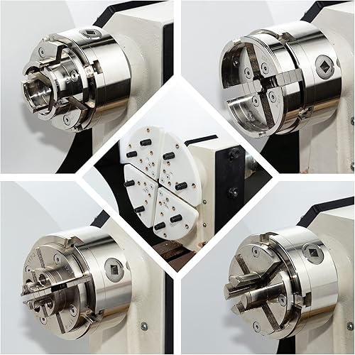 Miniatura 5 de Juego de mandril de torno de madera de 4 pulgadas, rosca de 1-1/4 x 8 tpi y adaptador de 1 x 8 tpi, juego de mandíbulas de torneado de madera de 4