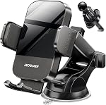 Mosurr Phone Holder Car Mount: Dual Installation (Suction & Vent Clip), 360° Rotation & Telescopic Arm for Stable GPS Navigation, Hands-Free Calls, Driving Safety, Gifts fits for All Phones 4.7-7 Inch