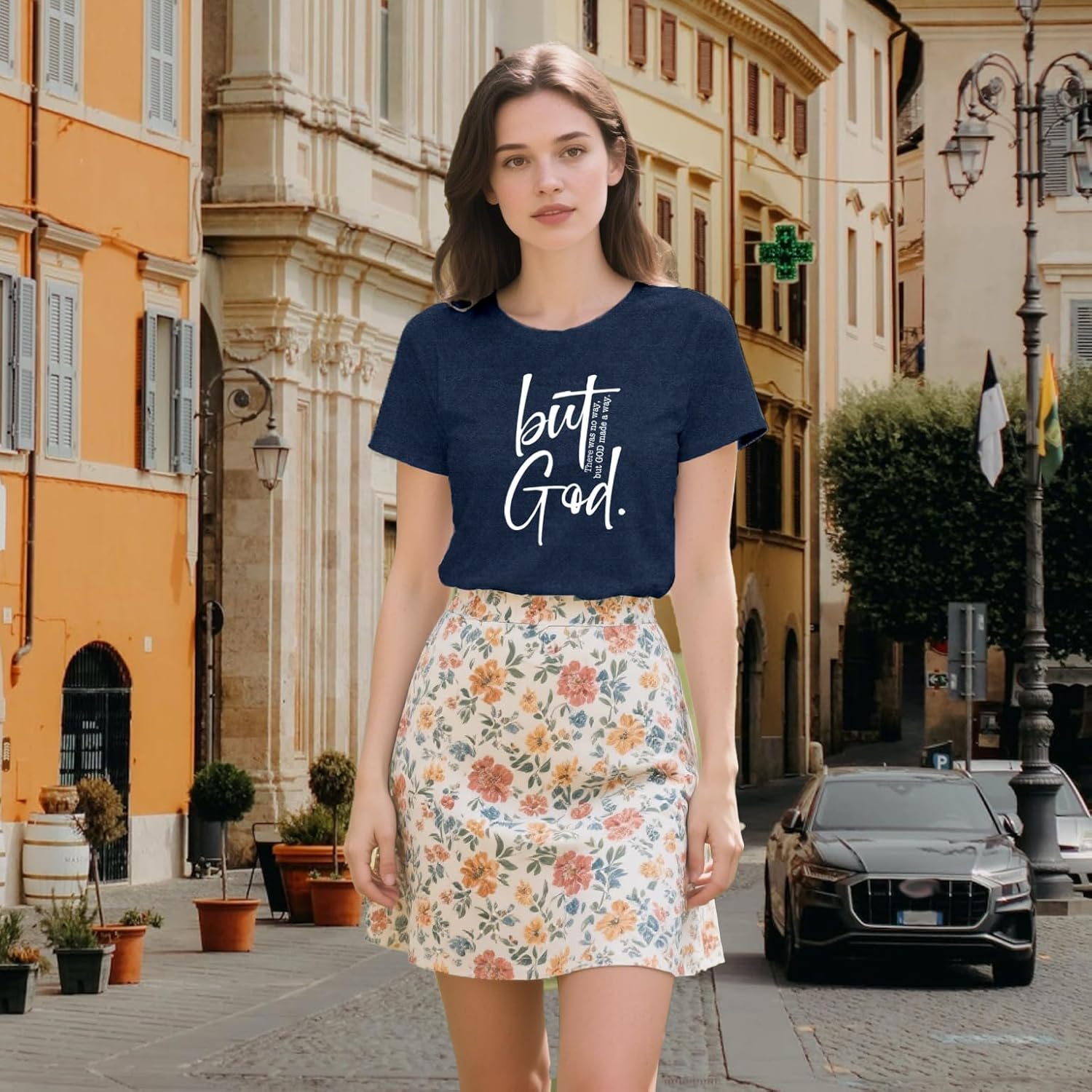 Christian Shirts for Women Jesus Faith Religious T-Shirts But God Tees - Image 4