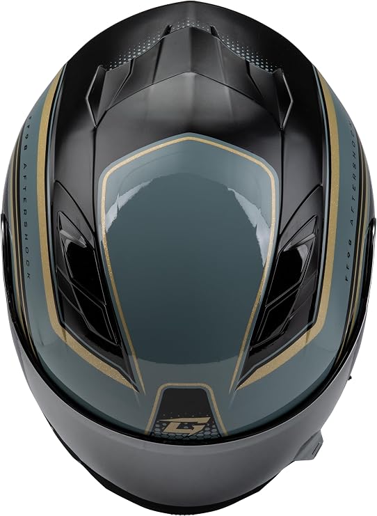 Gmax FF-98 Aftershock Full Face Helmet with Rear LED Light