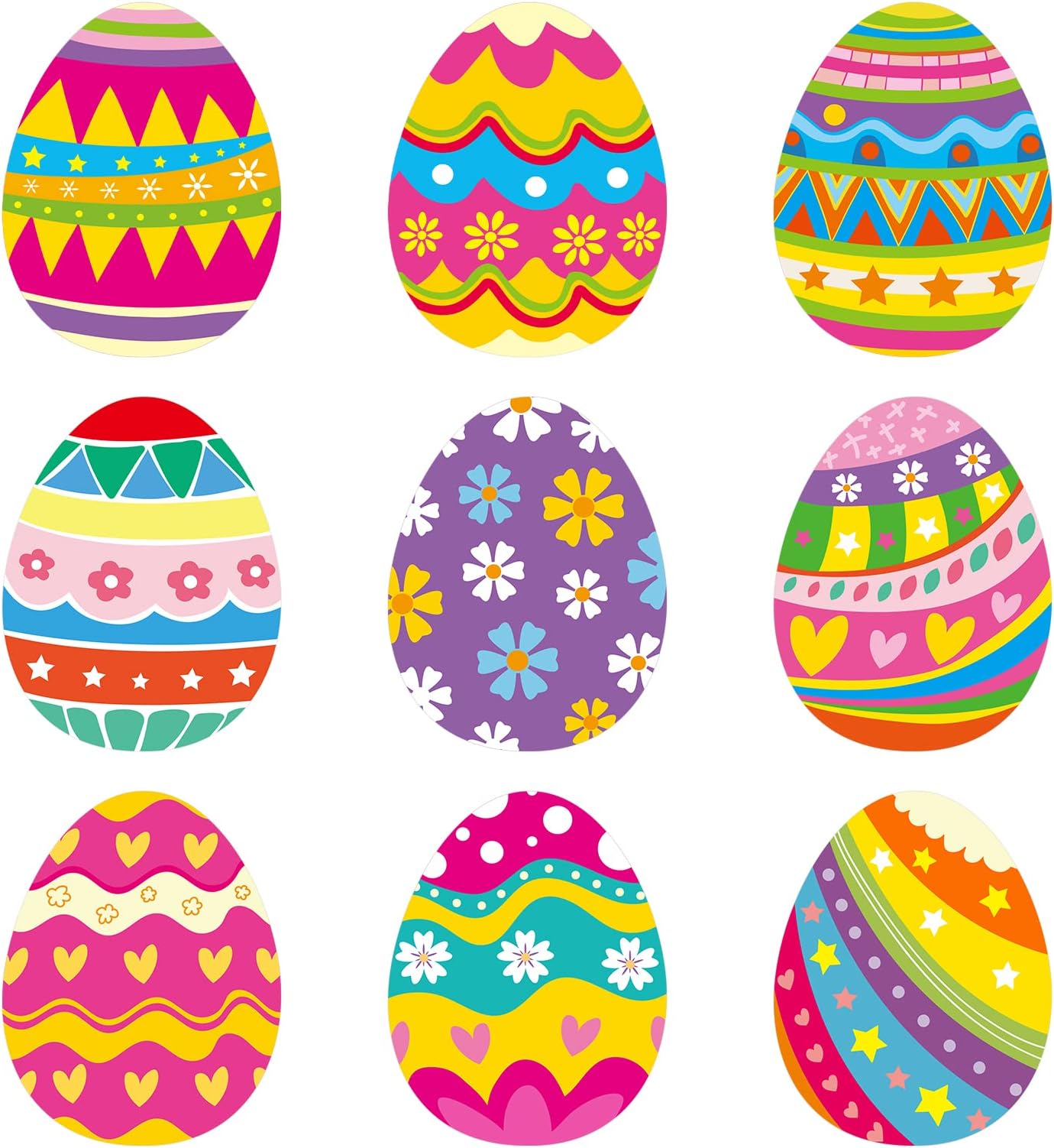 Amazon.com: Wonmon 45 PCS Easter Bunny Cutouts for Bulletin Board ...