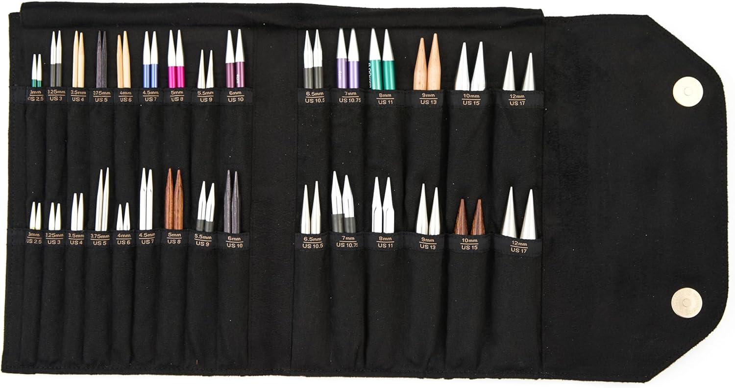 KnitPro Coal Collection Interchangeable Needle Case - 8.5"x 6.9" x 0.5"