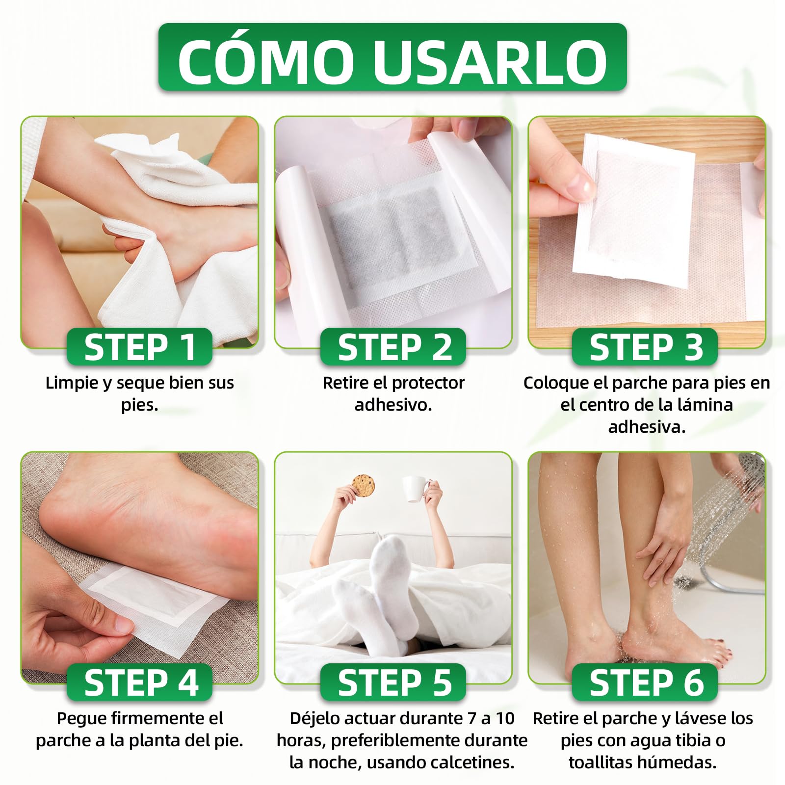 Parches Detox Pies, 40 unidades, con carbón de bambú. parche desintoxicantes para pie, aliviar el estrés y favorecer un sueño profundo. Parches desintoxicantes para piess que eliminan toxinas
